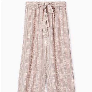 Challis self tie wide leg pants